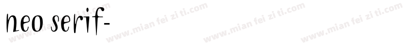 neo serif字体转换